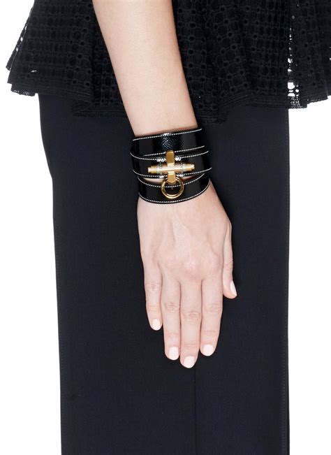 givenchy obsedia bracelet replica|Givenchy Obsedia Leather Wrap Bracelet .